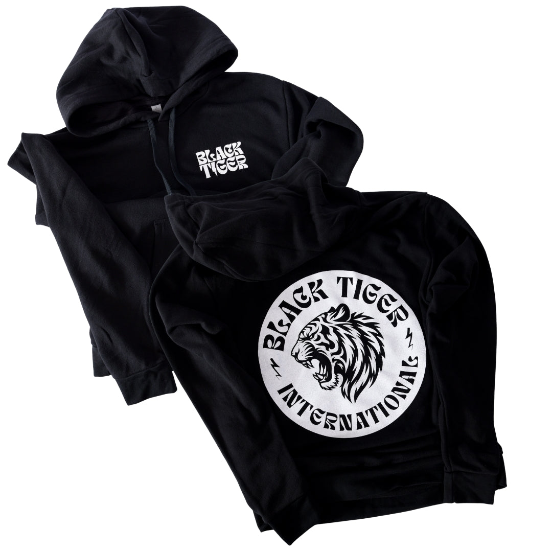 Attack Tiger Logo Hoodie Black