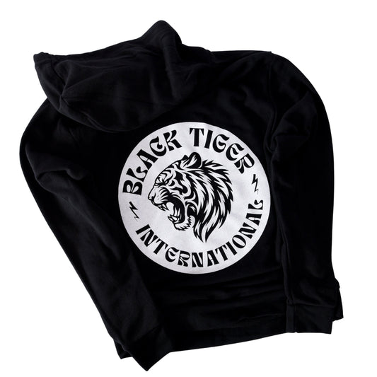 Attack Tiger Logo Hoodie Black
