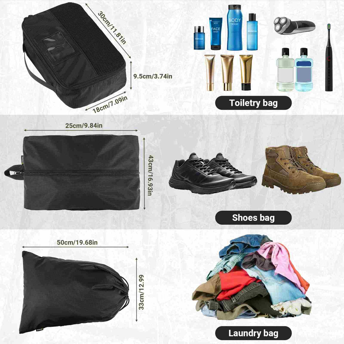 Votagoo Tactical Packing Cubes 6 Packs Lightweight Luggage Set Packing