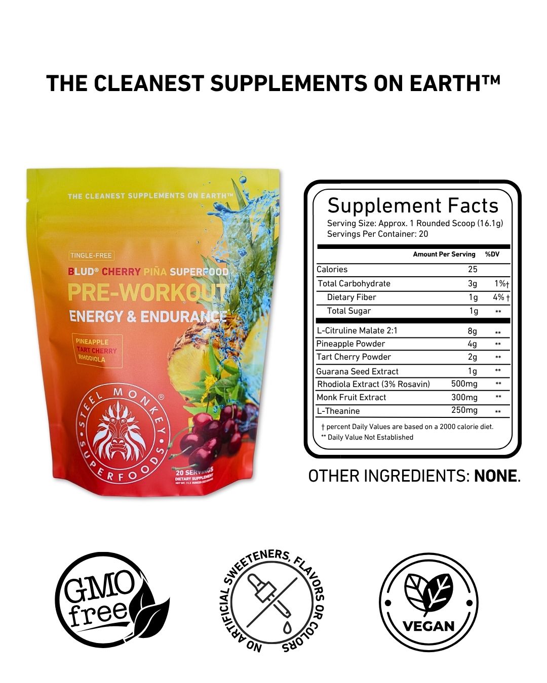 Blud® Cherry Piña Energy & Endurance Superfood Pre-Workout