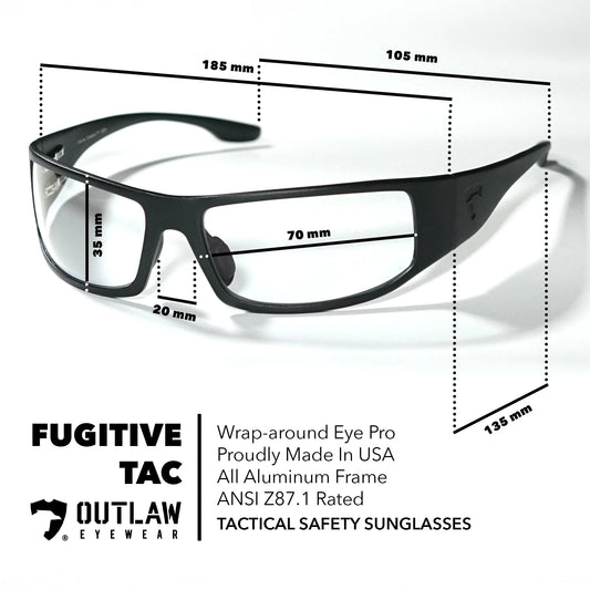 Fugitive TAC Sig Gray / Polarized Lenses - ANSI Z87.1-2015