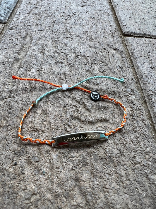 Pura Vida Bracelet with Engraved Bar