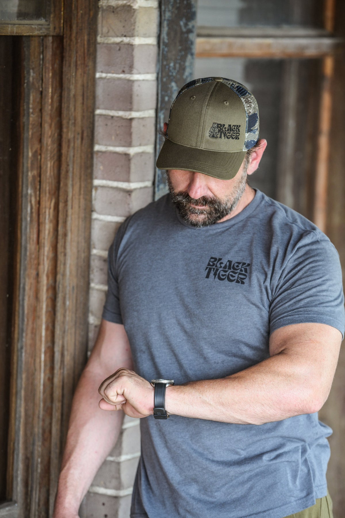Black Tiger Logo Tee Shirt