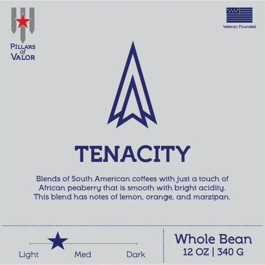 Tenacity Medium - Light Roast Coffee – Support Veterans | Pillars of Valor