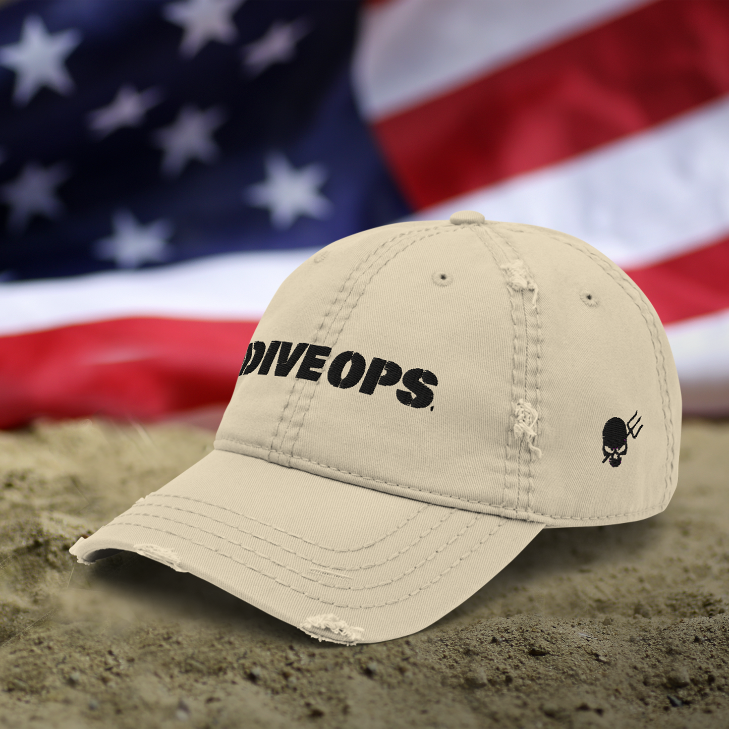 Gorra desgastada oficial de DIVE OPS®