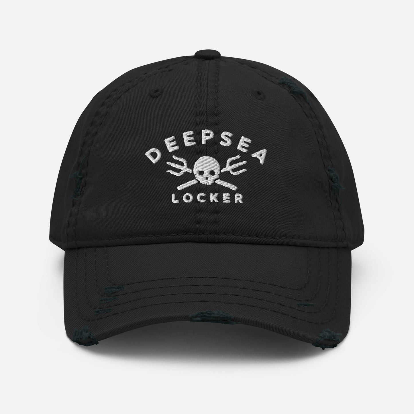 Gorra de papá con calavera desgastada DEEPSEA