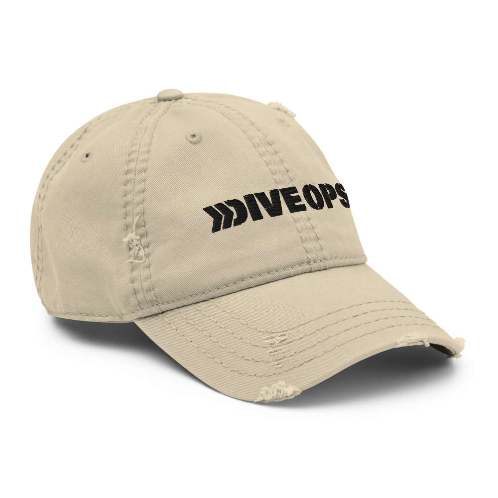 Gorra desgastada oficial de DIVE OPS®