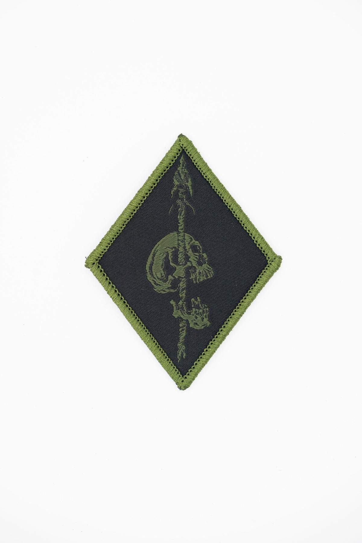 Pierced Woven Patch - BLK/GRY