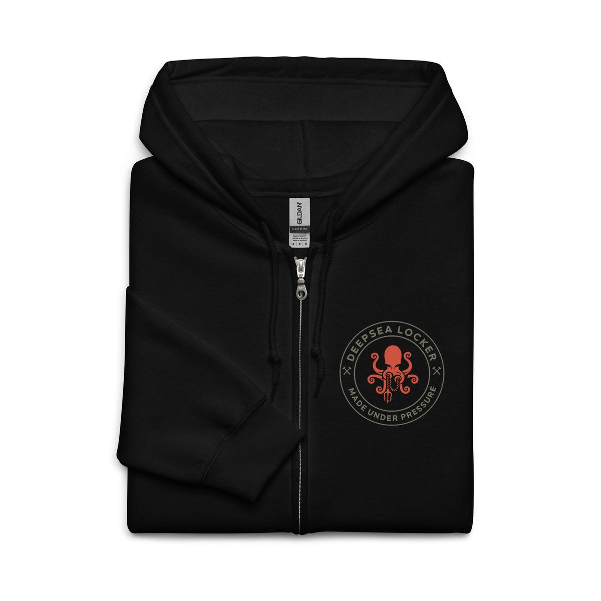 Sudadera unisex con capucha y cremallera de mezcla gruesa DEEPSEA Diver