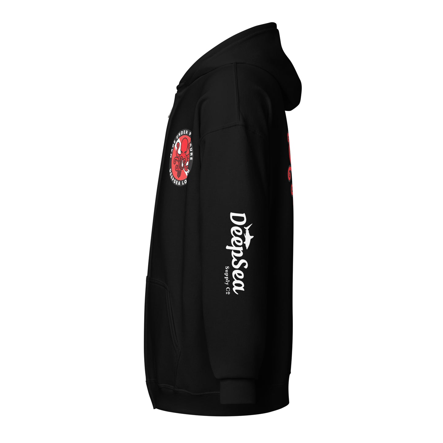 Diver Down. Sweat à capuche zippé unisexe en mélange épais