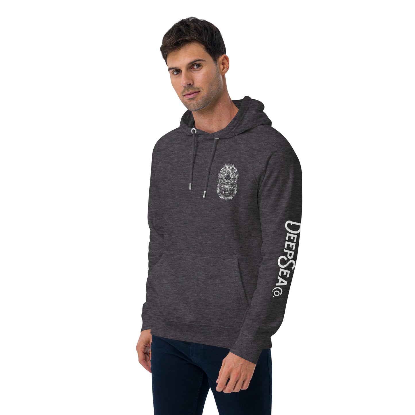 Sudadera con capucha unisex con raglán ecológico MKV DS Classic