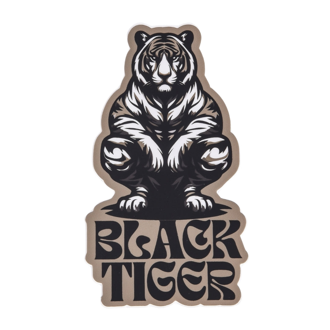 Black Tiger Outline Black Sticker