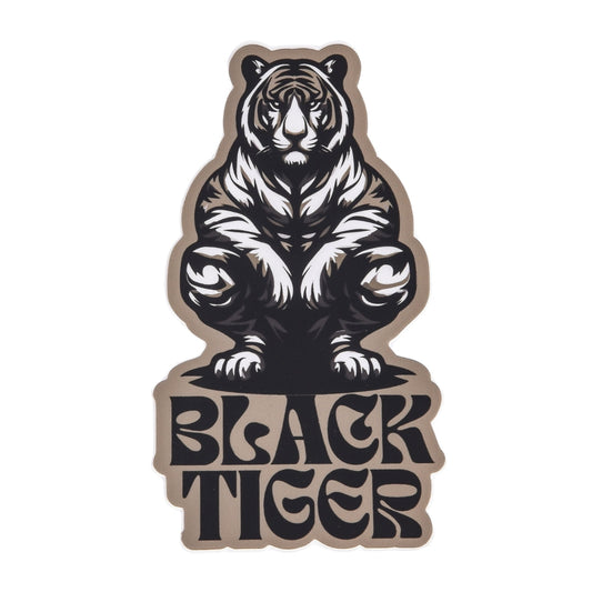 Black Tiger Outline Black Sticker