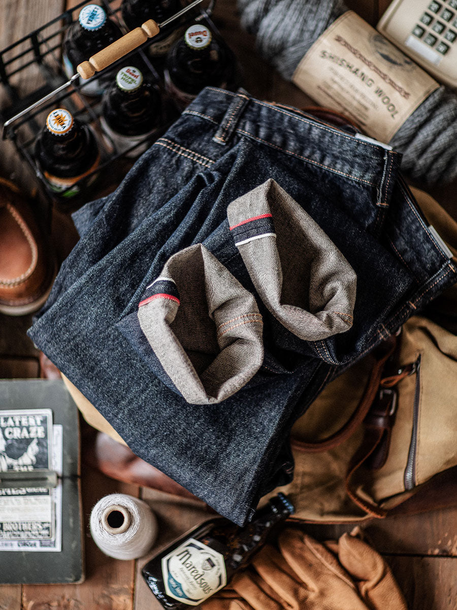 Selvedge Raw Denim Relaxed Tapered Jeans