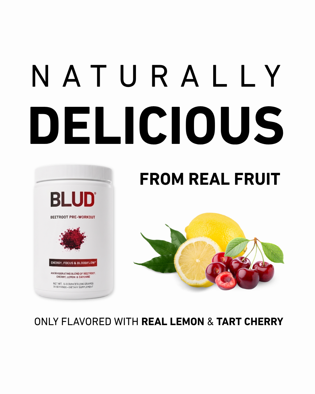 Blud® Beetroot Pre-Workout | Beet Cherry Lemon