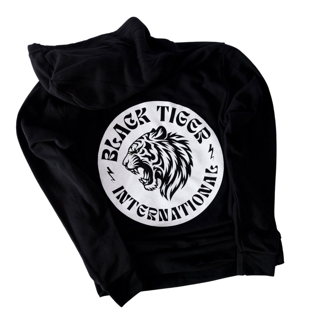 Attack Tiger Logo Hoodie Black