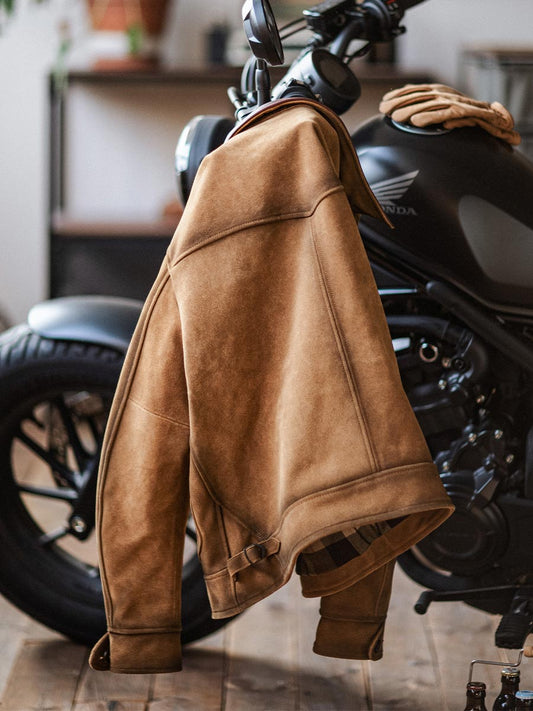 Classic Silhouette Leather Trucker Jacket