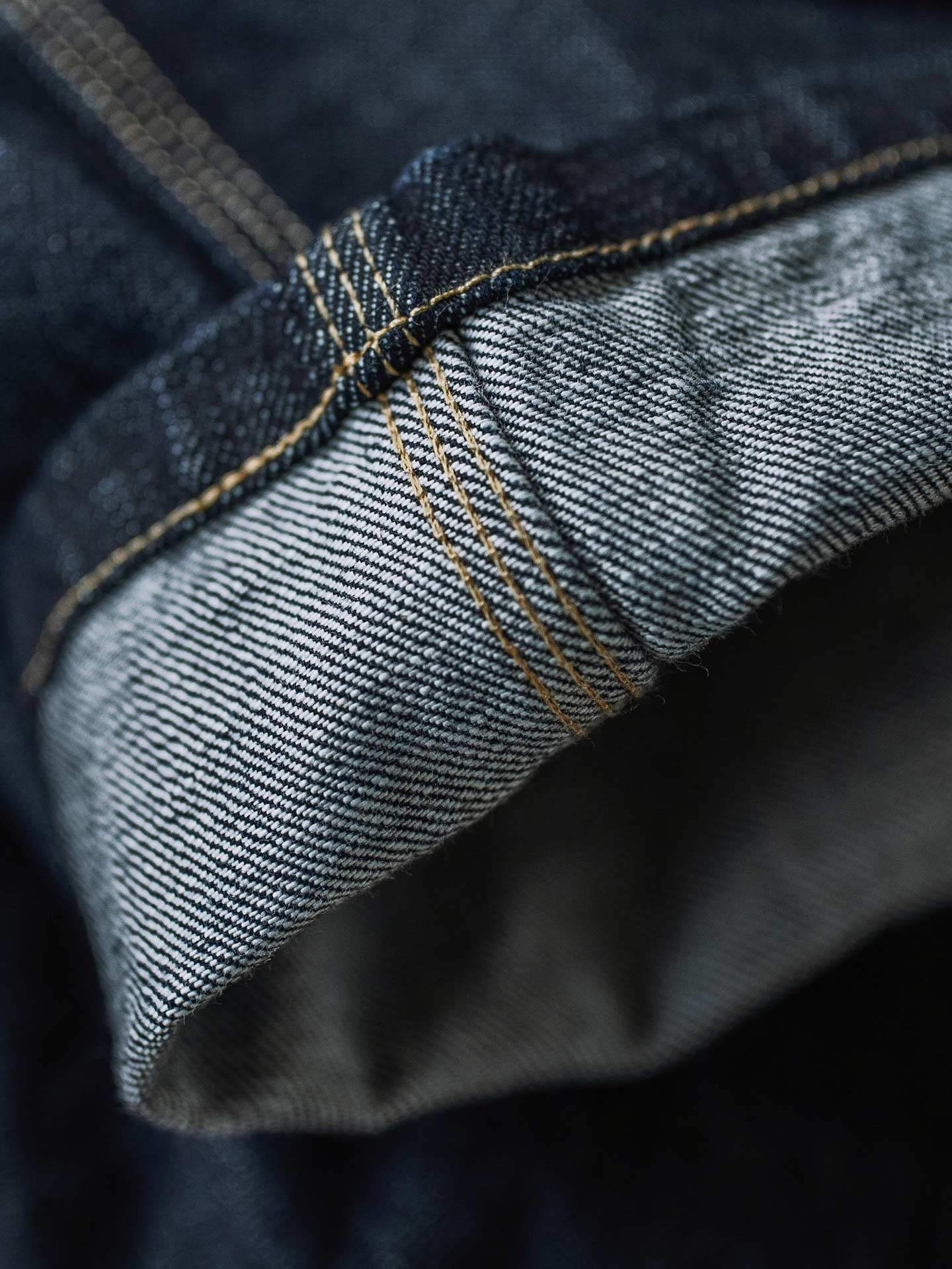 Raw Denim Vintage Double-Front Selvedge Jeans
