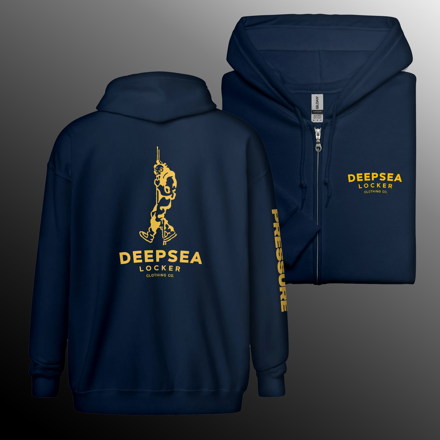 DeepSea Diver Vintage Unisex heavy blend zip hoodie