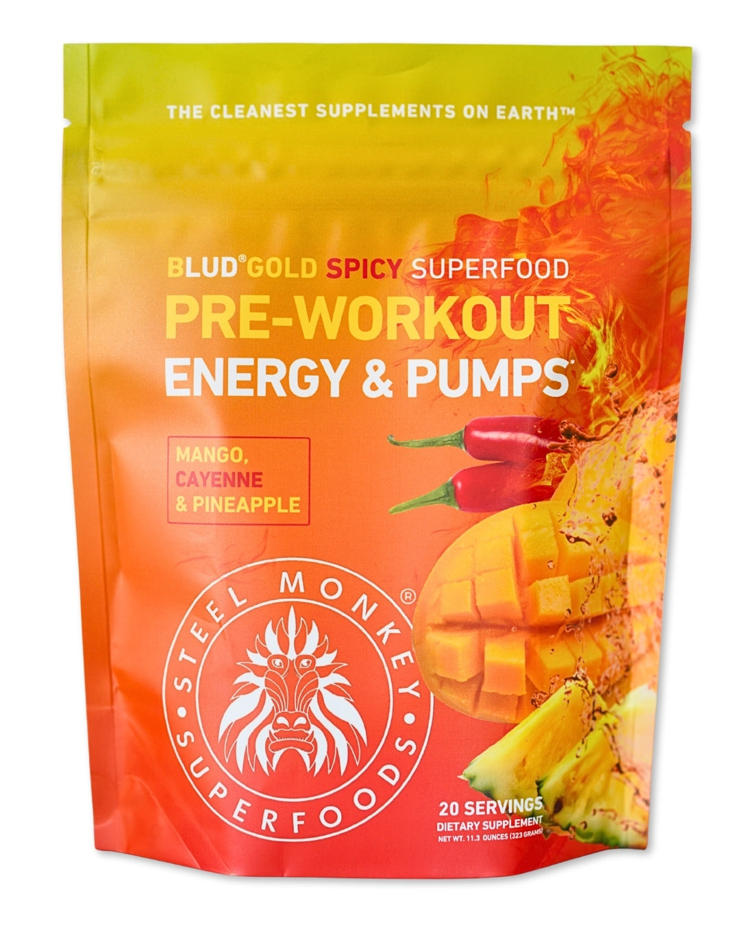 Blud® Gold Spicy Mango Cayenne Superfood Pre-Workout