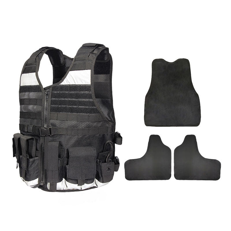 Stab-resistant reflective MOLLE system onboard safety vest
