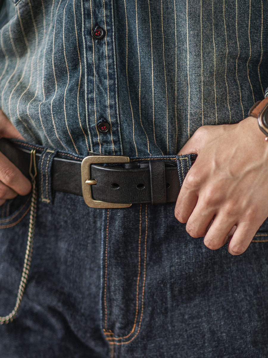 DISTRESSED LEATHER BELT