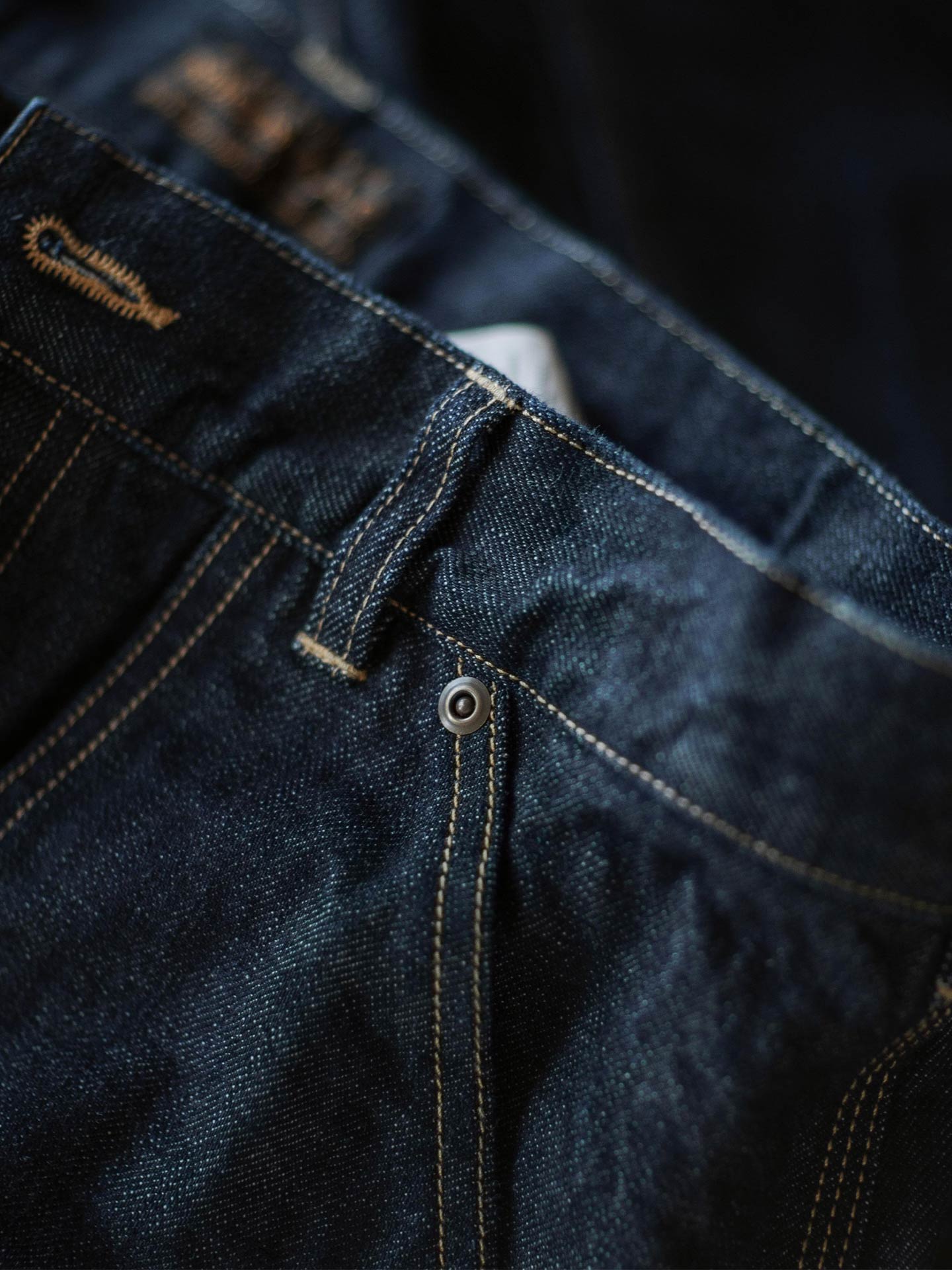 Raw Denim Vintage Double-Front Selvedge Jeans