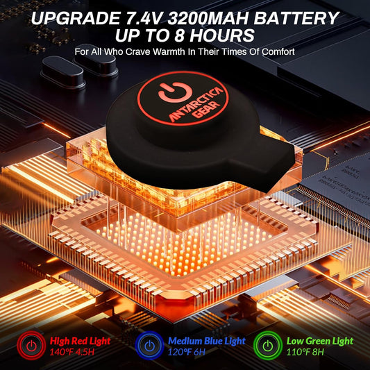 ANTARCTICA GEAR Winter Ski Gloves Rechargeable Heating Warm Gloves for Motorcycle