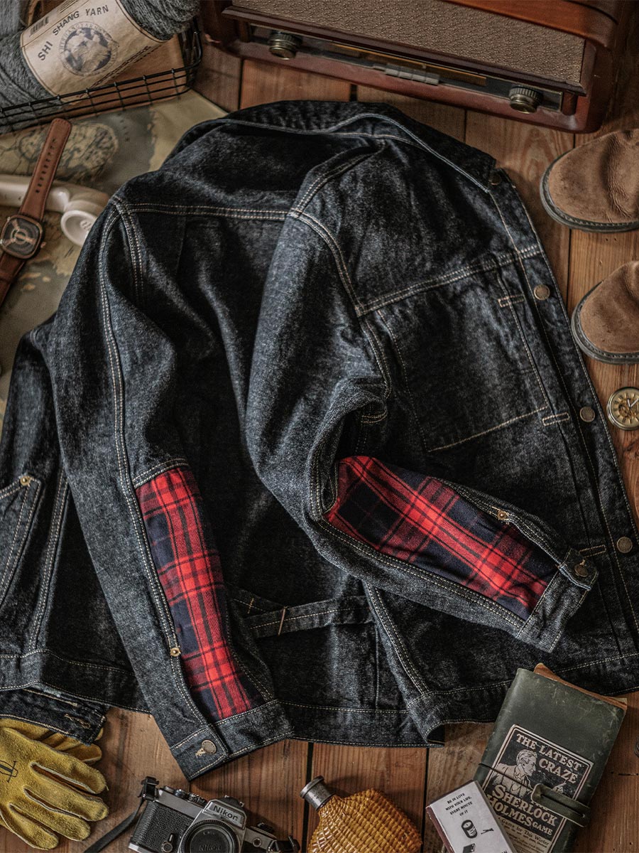 PLEATED FRONT DENIM BROUSE