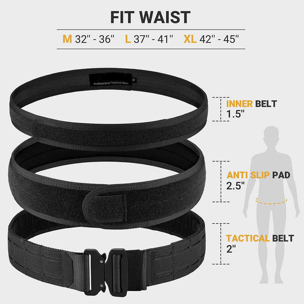 Tactical MOLLE Battle Belt with Quick Release Buckle