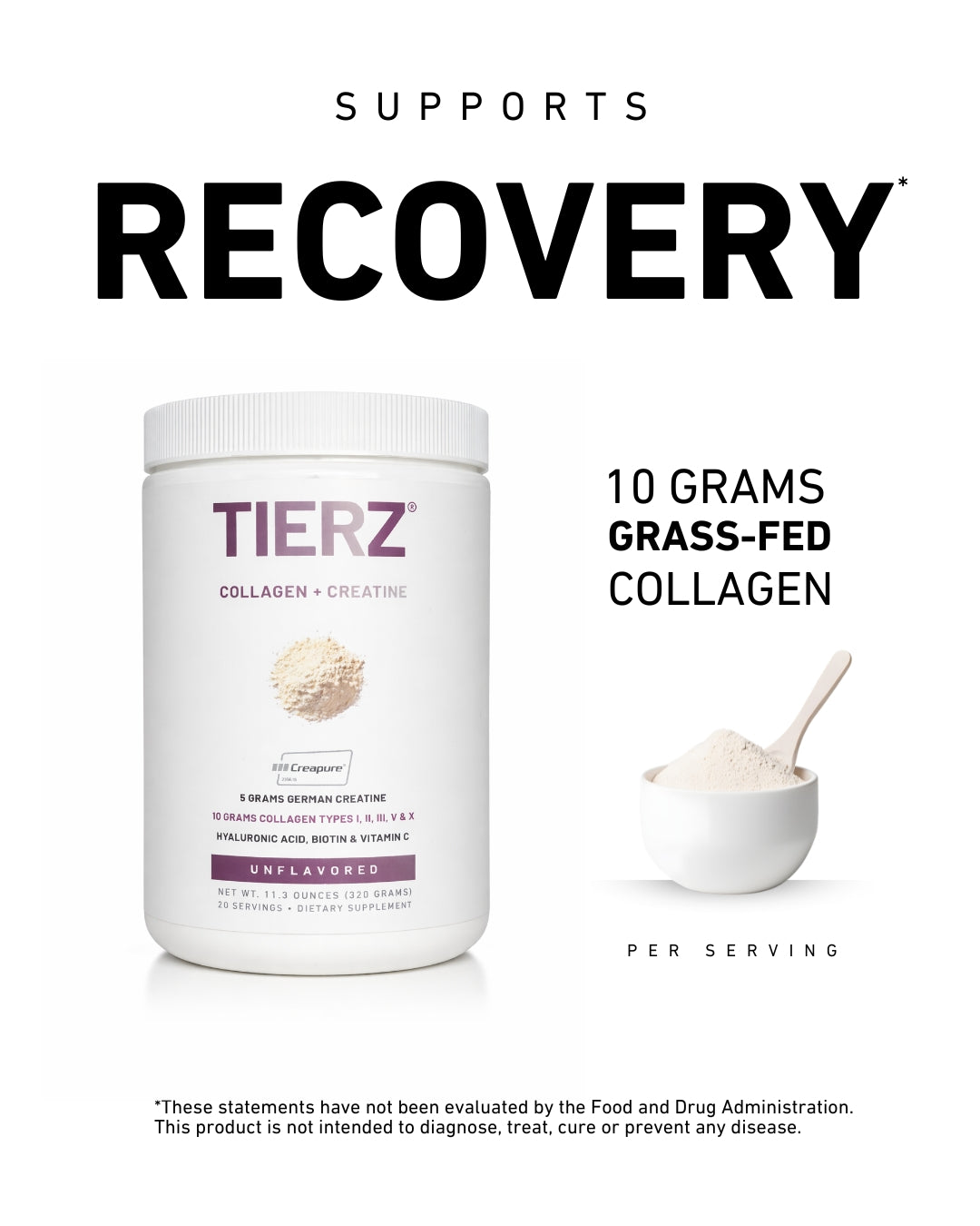 Tierz® Collagen + Creatine | Strength & Recovery