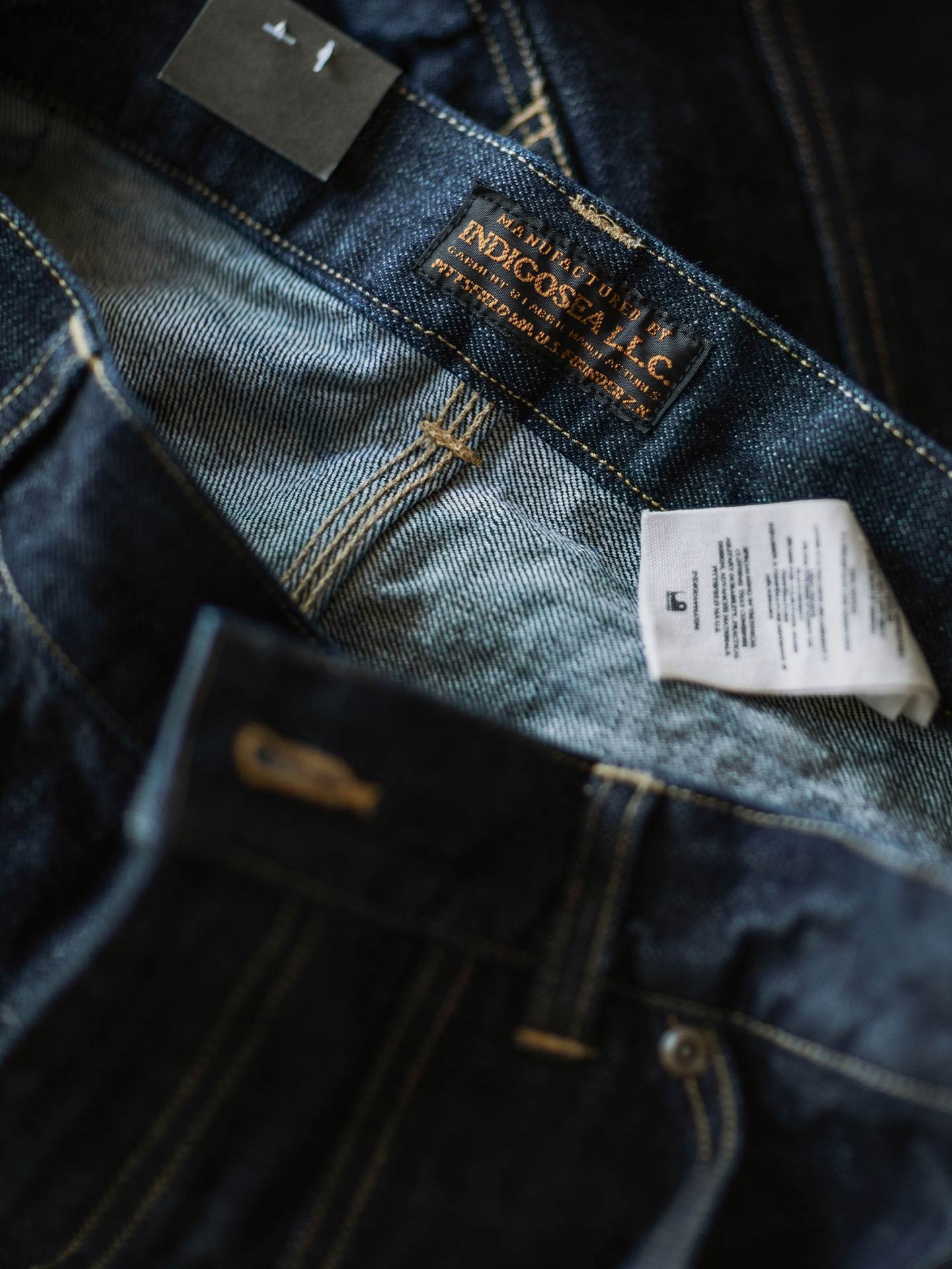 Raw Denim Vintage Double-Front Selvedge Jeans