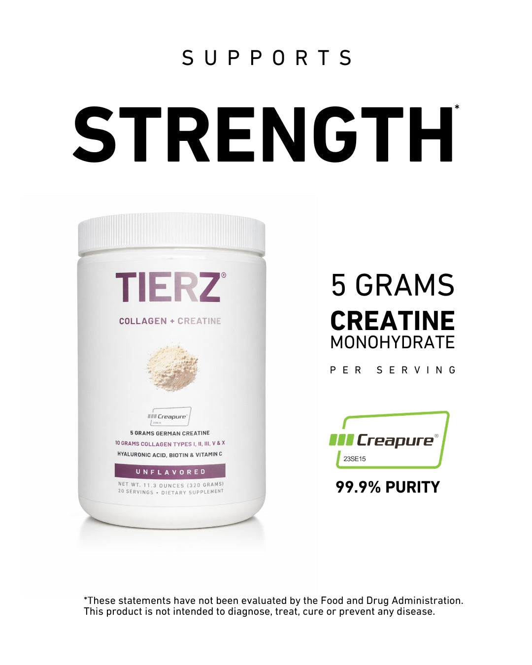 Tierz® Collagen + Creatine | Strength & Recovery