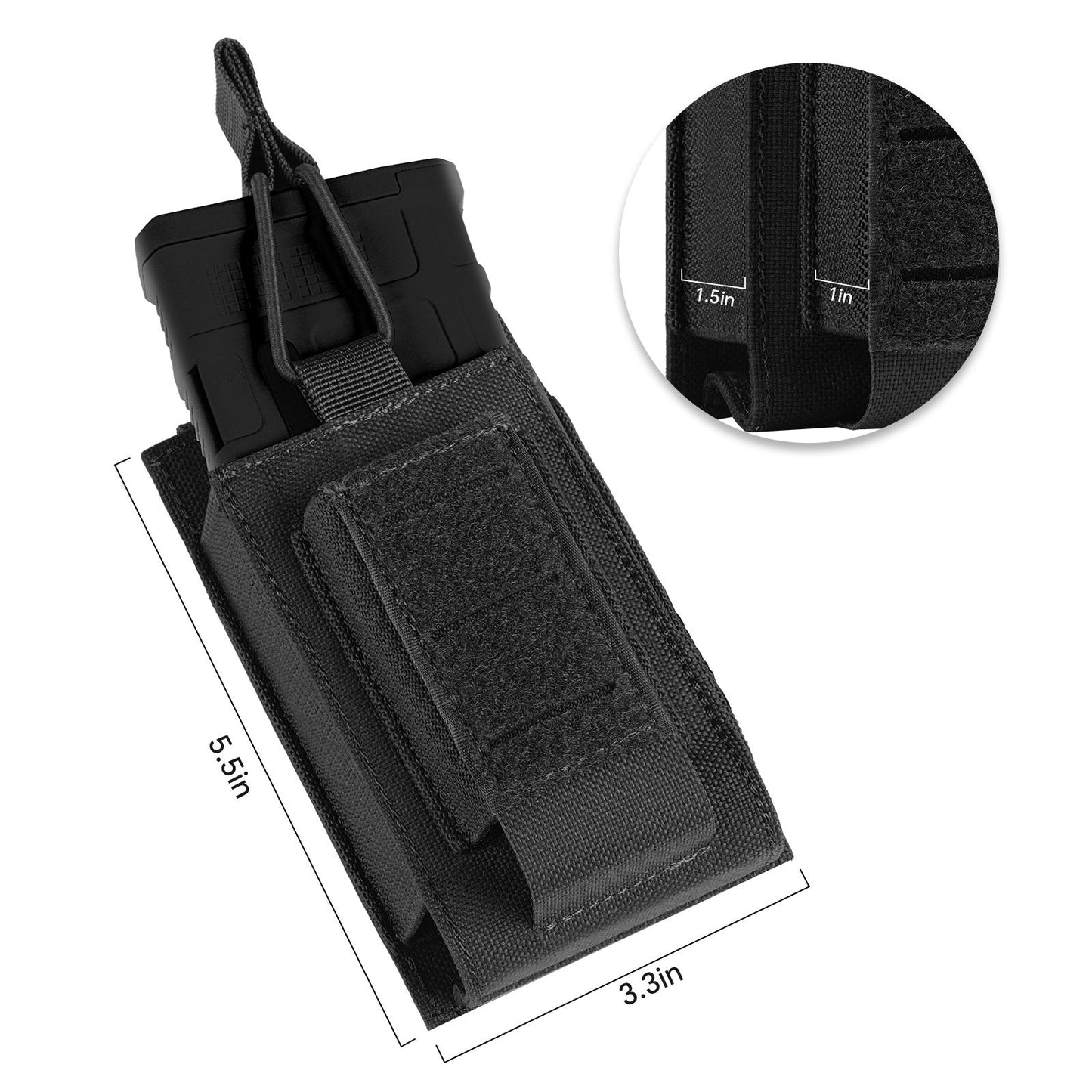 Molle Mag Pouch 5.56mm 9mm Open-Top Magazine Pouch