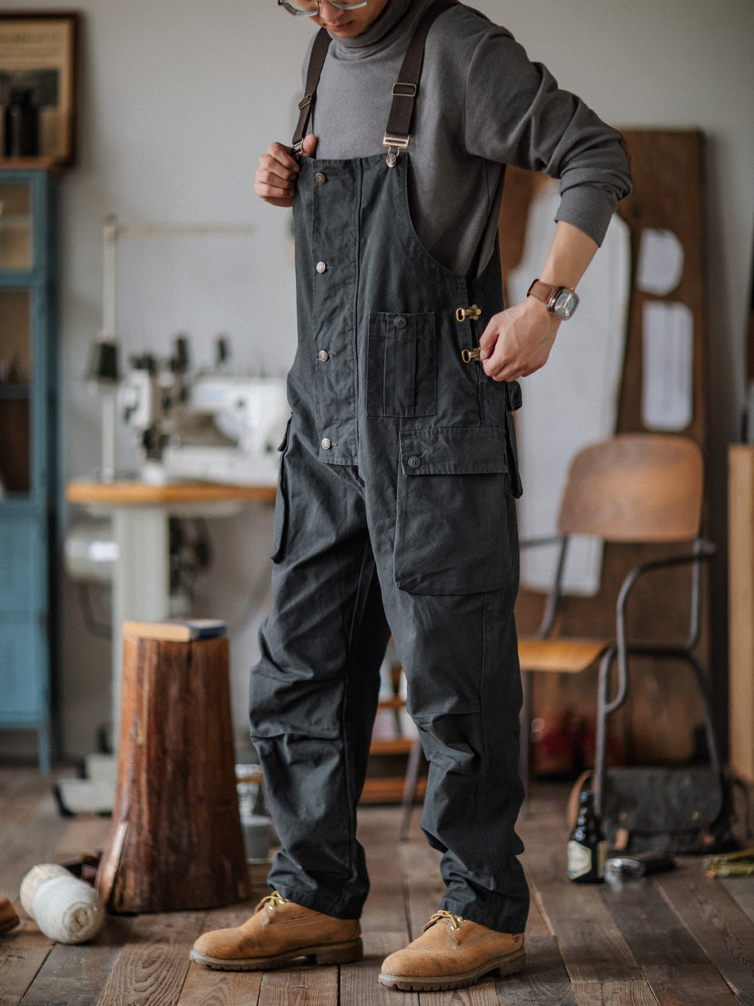 Pockets Dungaree Bibs Overall