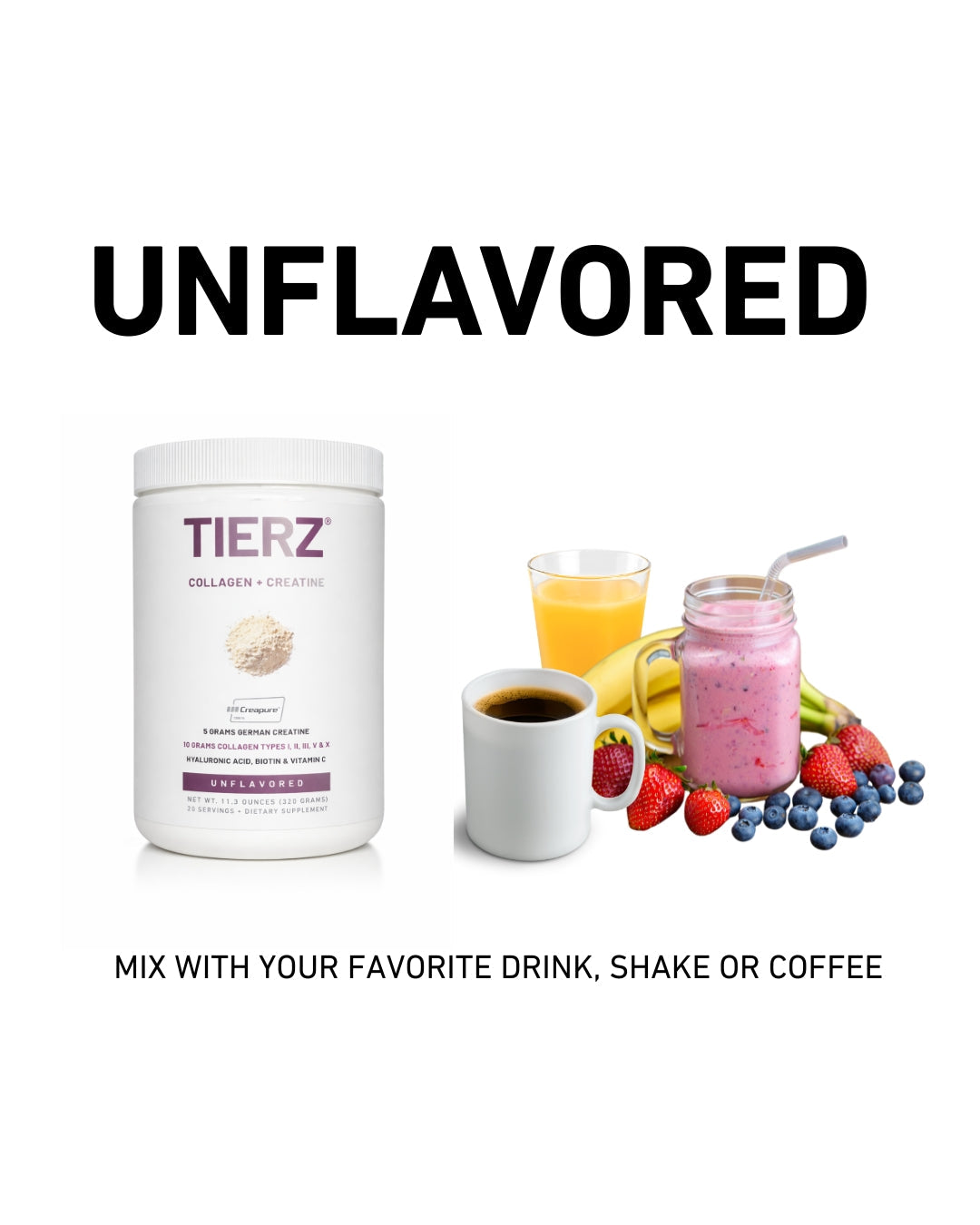 Tierz® Collagen + Creatine | Strength & Recovery