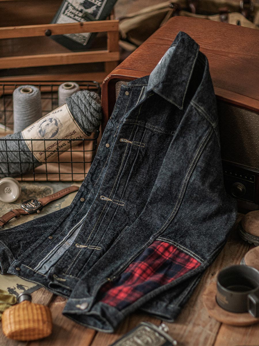 PLEATED FRONT DENIM BROUSE