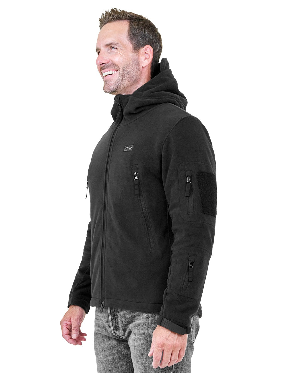 ANTARCTICA GEAR Fleece Heating Jacket, Fit Zip Hood Winter Jacket For Men