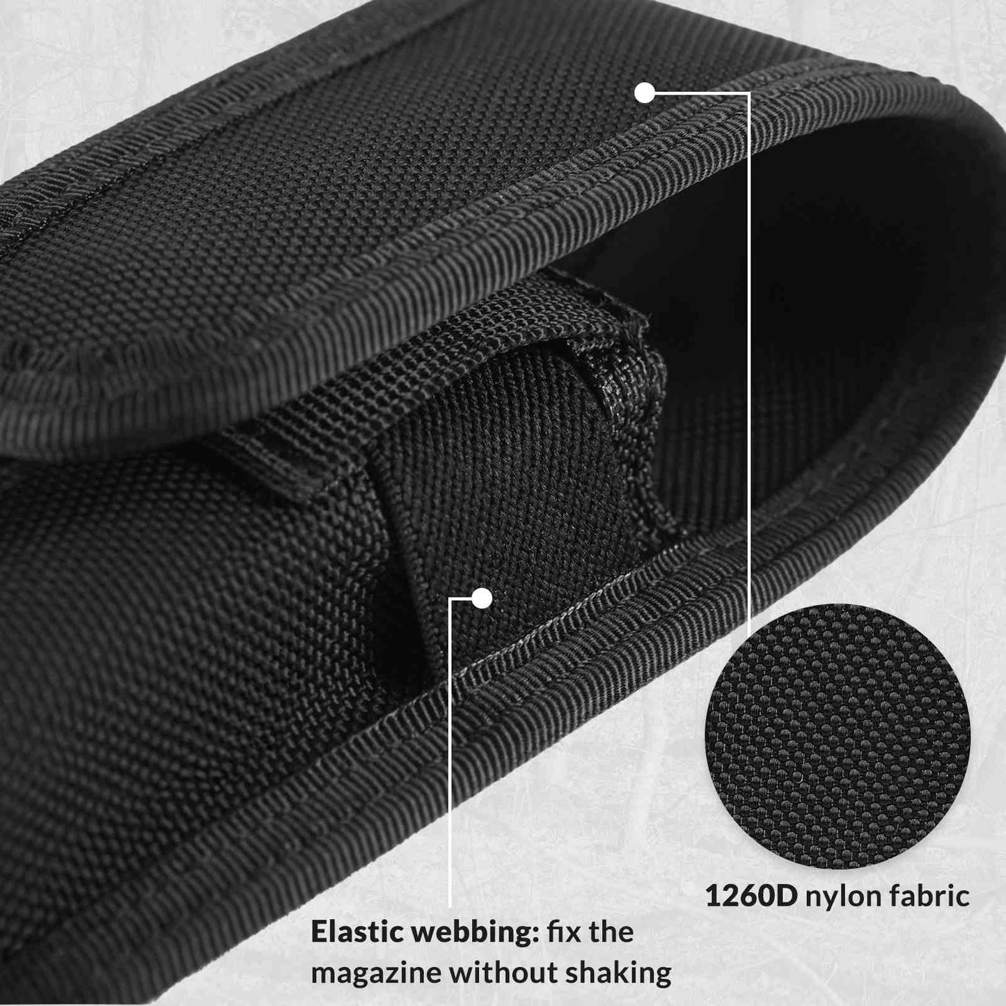 Votagoo Single Double Nylon Mag Pouch for Duty Belt Pistol Magazine Holster