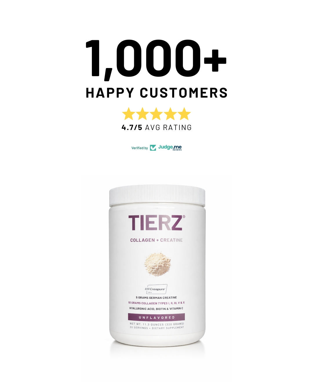 Tierz® Collagen + Creatine | Strength & Recovery
