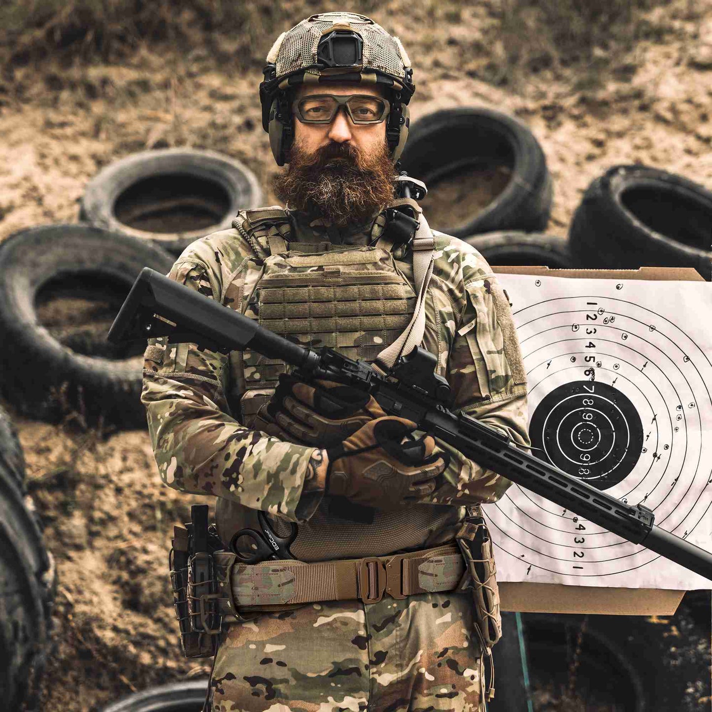 Tactical MOLLE Battle Belt with Quick Release Buckle