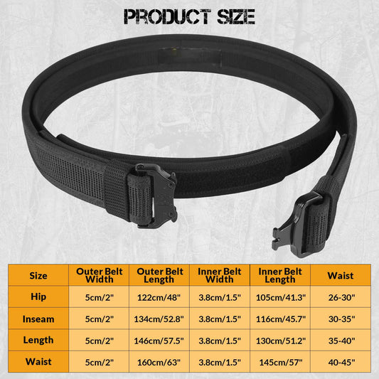 Duty Belt 2'' Police Belts with Hook Lining