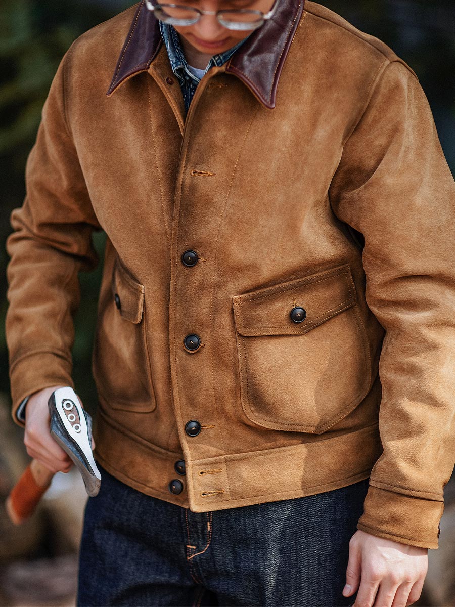 Classic Silhouette Leather Trucker Jacket