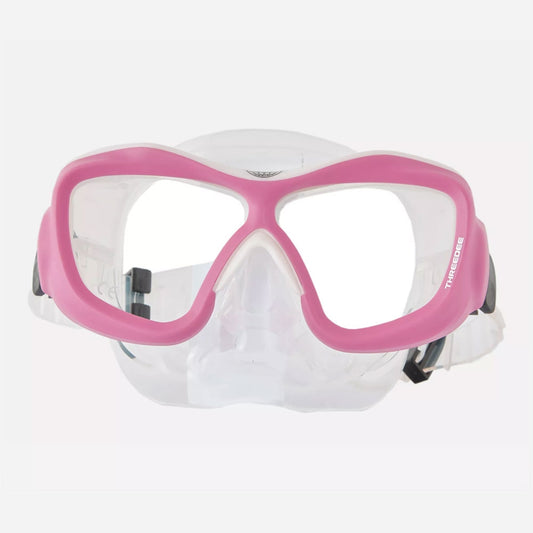 ThreeDee Mask Pink/White, Clear Skirt