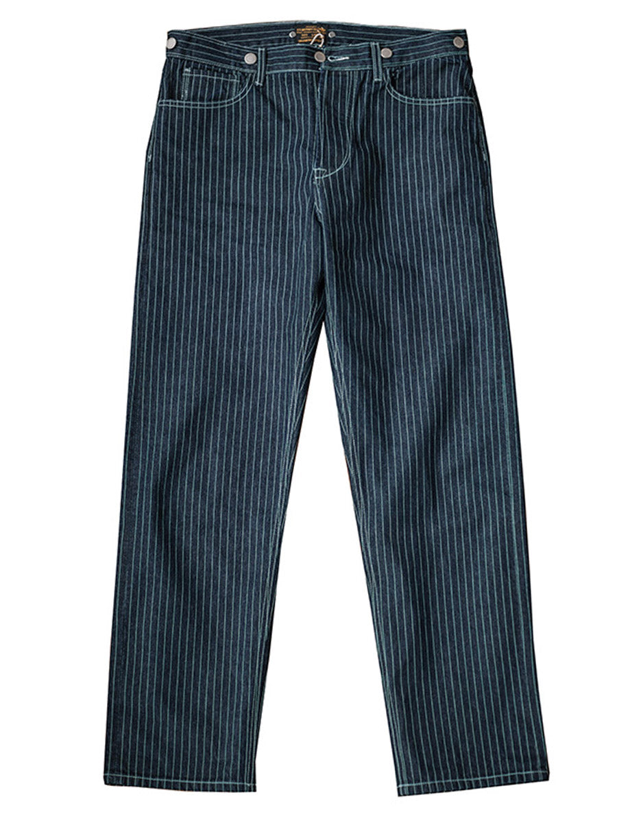 デリックマン NAVY PIN STRIPE × INDIGO DENIM 32 Pinstripe Selvedge Jeans – DeepSea Locker