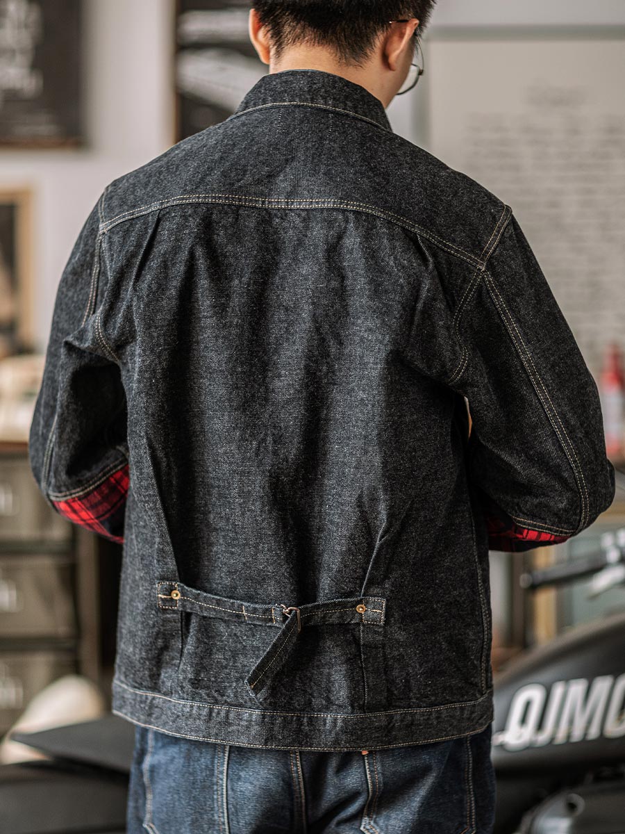 PLEATED FRONT DENIM BROUSE