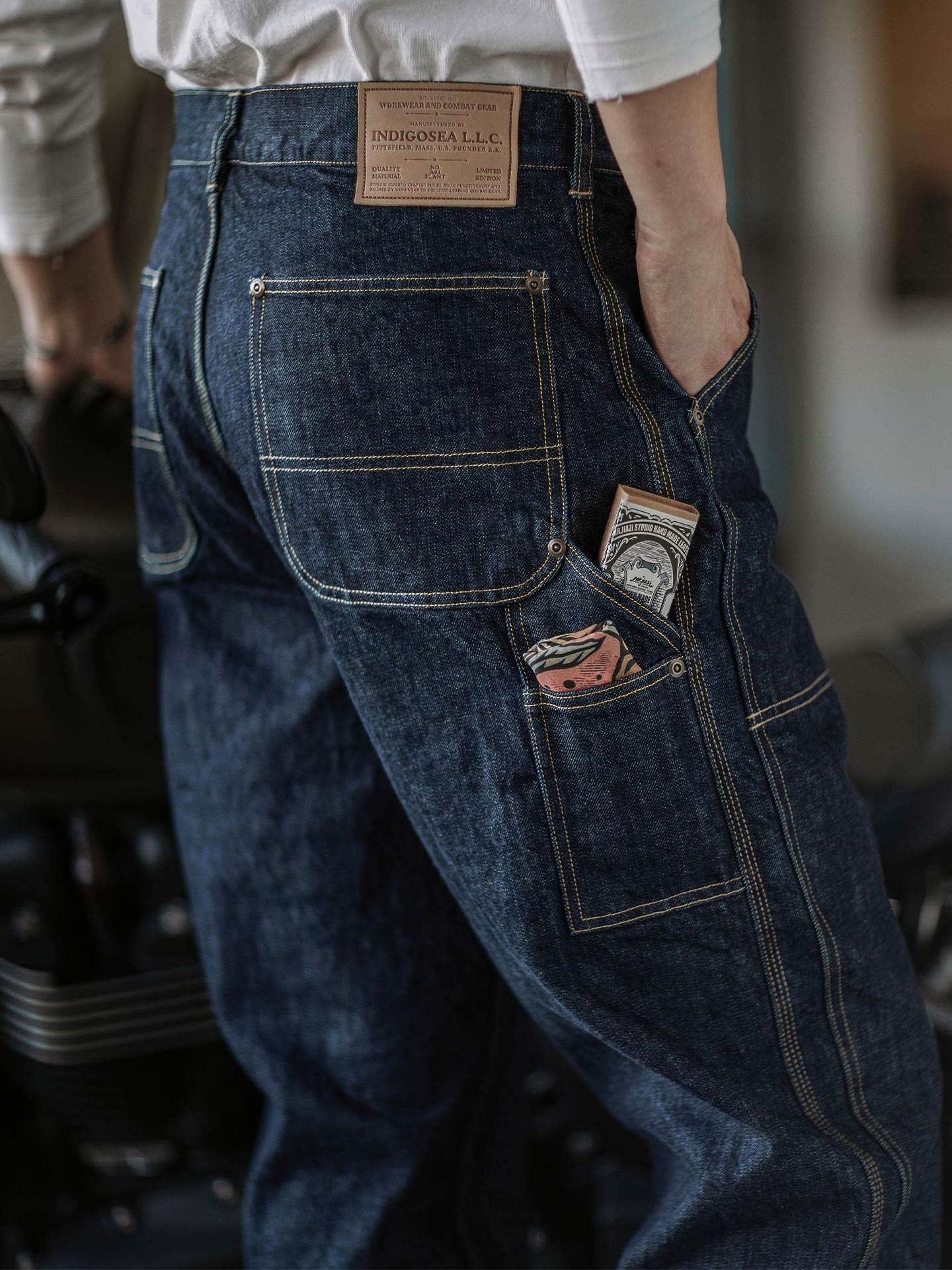 Raw Denim Vintage Double-Front Selvedge Jeans