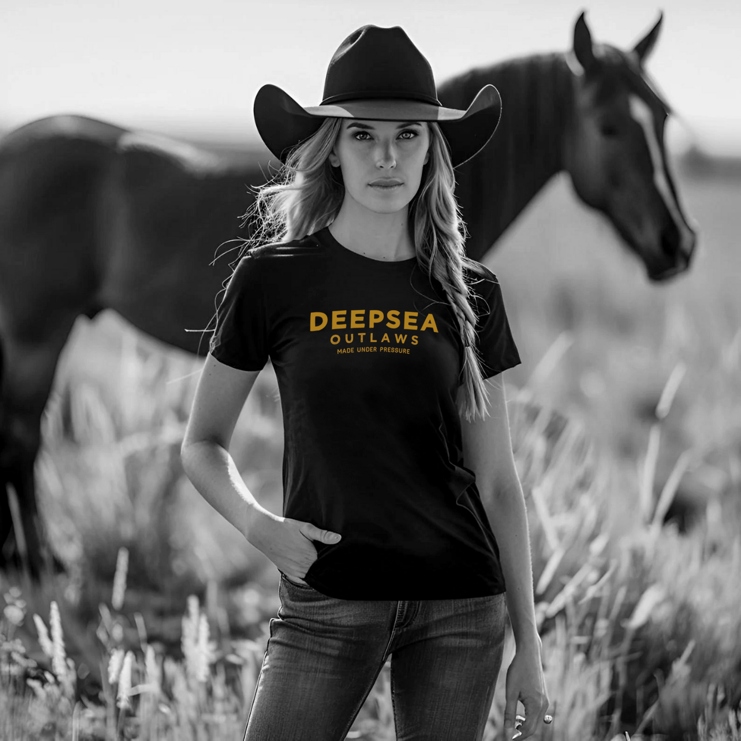 T-shirt décontracté pour femme DEEPEA Outlaws
