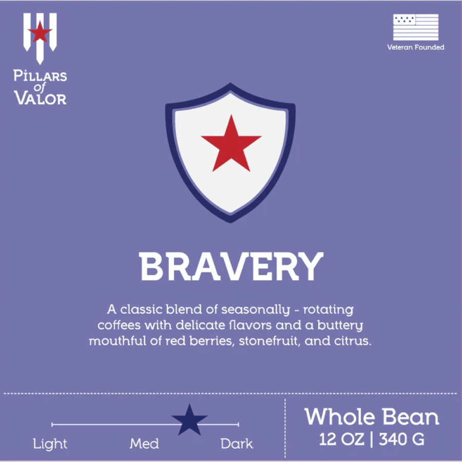Bravery Medium - Dark Roast Coffee – Stand with Service Members | Pillars of Valor