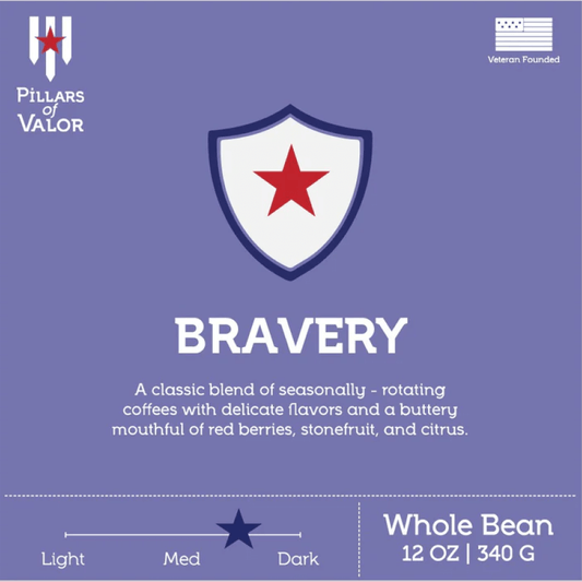 Bravery Medium - Dark Roast Coffee – Stand with Service Members | Pillars of Valor